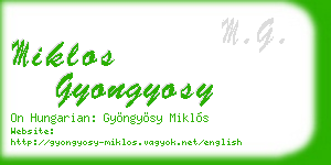 miklos gyongyosy business card