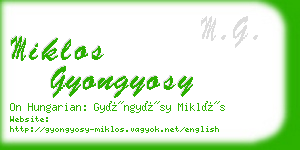 miklos gyongyosy business card